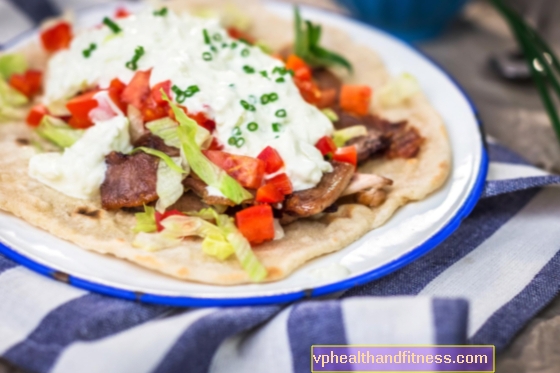 Ensalada de gyros y gyros - calorías (kcal), valores nutricionales